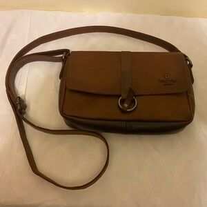 Wild West Tan Leather Crossbody Bag